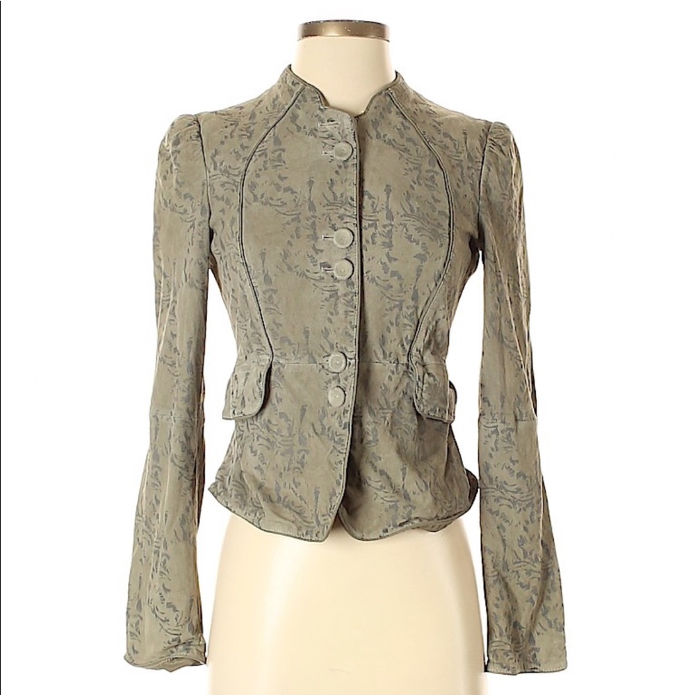 Armani Collezioni Leather Grey jacket